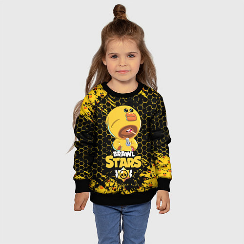 Детский свитшот BRAWL STARS SALLY LEON / 3D-Черный – фото 4
