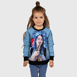 Свитшот детский BILLIE EILISH, цвет: 3D-черный — фото 2