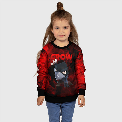 Детский свитшот BRAWL STARS CROW / 3D-Черный – фото 4