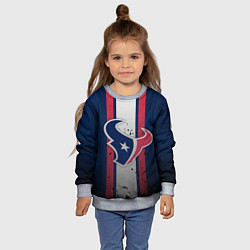 Свитшот детский Хьюстон Тексанс, цвет: 3D-меланж — фото 2
