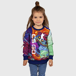 Свитшот детский CS GO HYPERBEAST, цвет: 3D-синий — фото 2