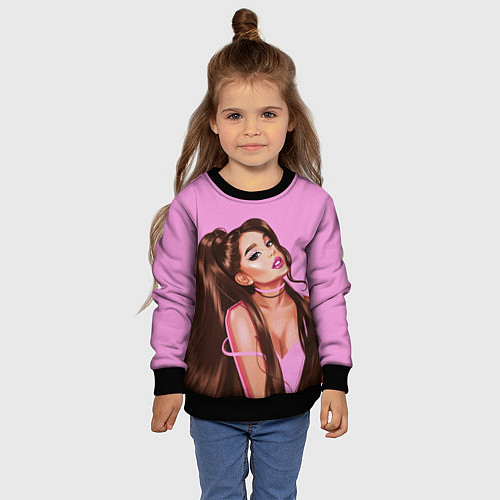 Детский свитшот Ariana Grande Ариана Гранде / 3D-Черный – фото 4