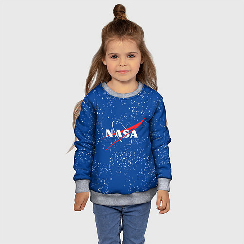 Детский свитшот NASA / 3D-Меланж – фото 4