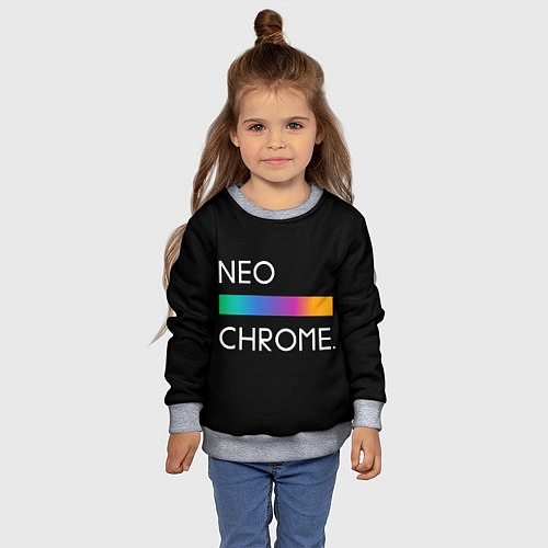 Детский свитшот NEO CHROME / 3D-Меланж – фото 4