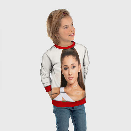 Детский свитшот Ariana Grande Ариана Гранде / 3D-Красный – фото 3