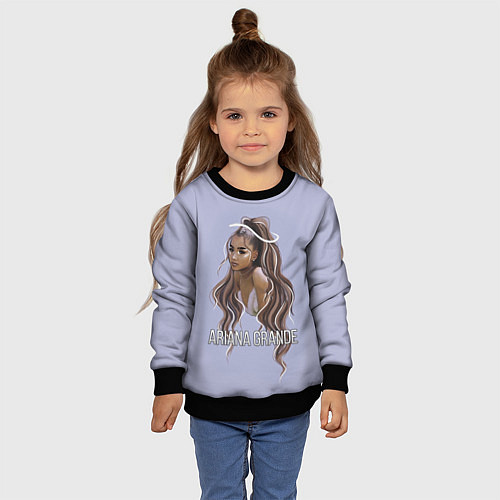 Детский свитшот Ariana Grande Ариана Гранде / 3D-Черный – фото 4