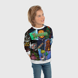 Свитшот детский Terraria, цвет: 3D-белый — фото 2