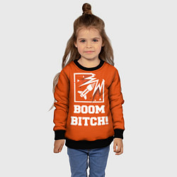 Свитшот детский Boom Bitch!, цвет: 3D-черный — фото 2