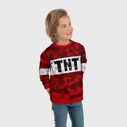 Детский свитшот MINECRAFT TNT / 3D-Красный – фото 3