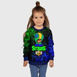 Свитшот детский BRAWL STARS LEON, цвет: 3D-синий — фото 2