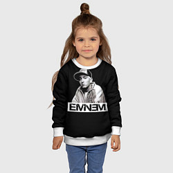 Свитшот детский Eminem, цвет: 3D-белый — фото 2