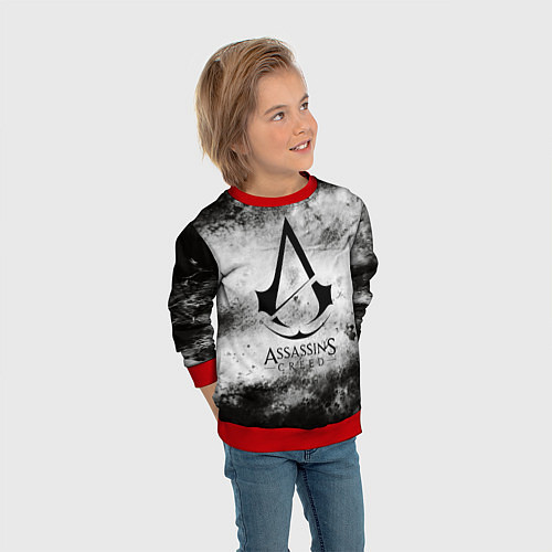 Детский свитшот Assassin’s Creed / 3D-Красный – фото 3