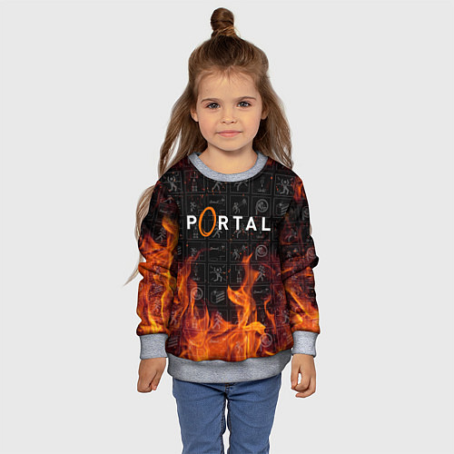 Детский свитшот PORTAL / 3D-Меланж – фото 4