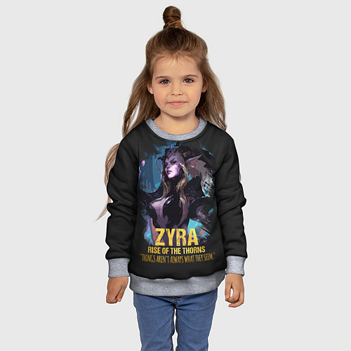 Детский свитшот Zyra / 3D-Меланж – фото 4