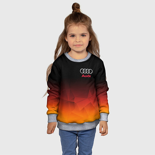 Детский свитшот AUDI / 3D-Меланж – фото 4