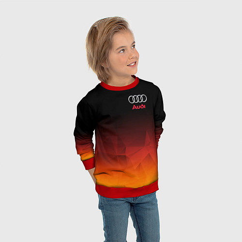 Детский свитшот AUDI / 3D-Красный – фото 3