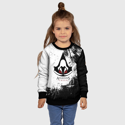 Детский свитшот Assasin's creed / 3D-Черный – фото 4