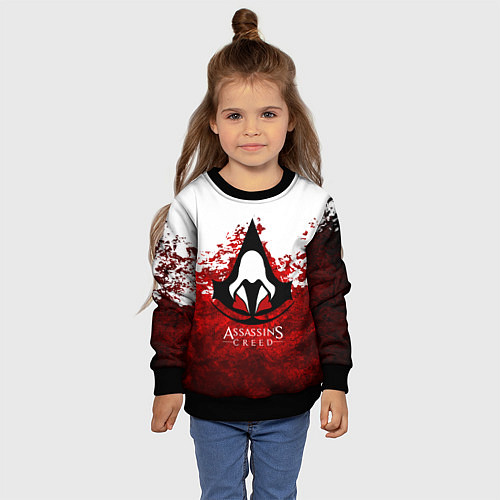 Детский свитшот Assasin's creed / 3D-Черный – фото 4