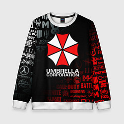 Свитшот детский RESIDENT EVIL UMBRELLA CORP, цвет: 3D-белый