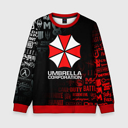 Свитшот детский RESIDENT EVIL UMBRELLA CORP, цвет: 3D-красный