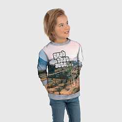 Свитшот детский Grand Theft Auto 5, цвет: 3D-меланж — фото 2