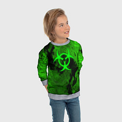 Свитшот детский BIOHAZARD, цвет: 3D-меланж — фото 2