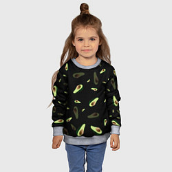 Свитшот детский Авокадо, цвет: 3D-меланж — фото 2