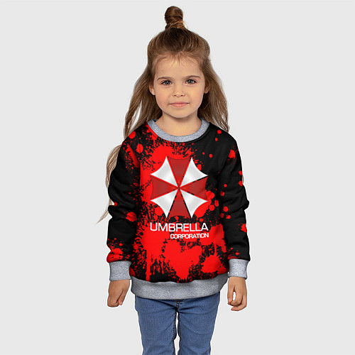 Детский свитшот UMBRELLA CORP / 3D-Меланж – фото 4