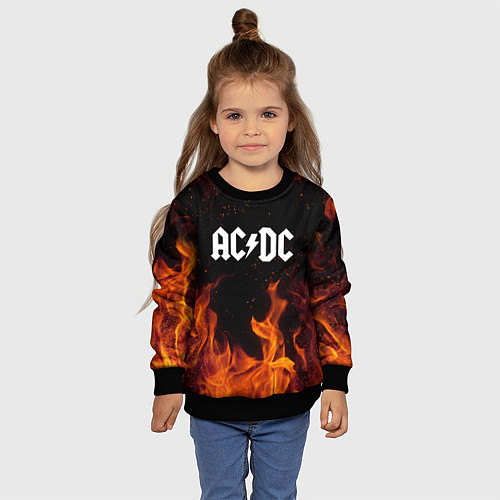 Детский свитшот AC DC / 3D-Черный – фото 4