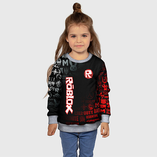 Детский свитшот ROBLOX / 3D-Меланж – фото 4
