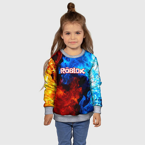 Детский свитшот ROBLOX / 3D-Меланж – фото 4