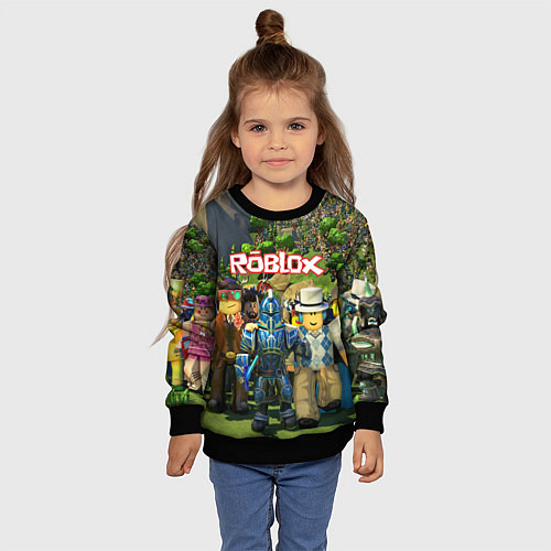 Детский свитшот ROBLOX / 3D-Черный – фото 4