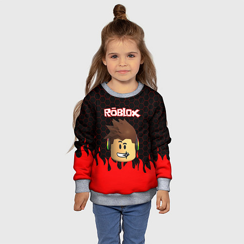 Детский свитшот ROBLOX / 3D-Меланж – фото 4