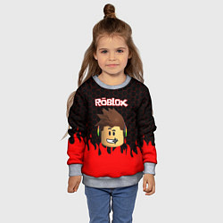 Свитшот детский ROBLOX, цвет: 3D-меланж — фото 2