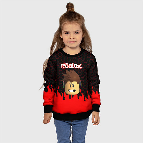 Детский свитшот ROBLOX / 3D-Черный – фото 4