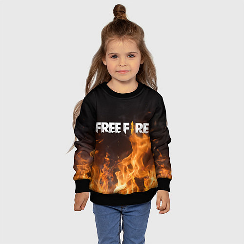Детский свитшот FREE FIRE / 3D-Черный – фото 4
