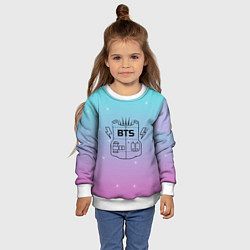 Свитшот детский BTS, цвет: 3D-белый — фото 2