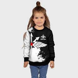 Свитшот детский Войска связи, цвет: 3D-черный — фото 2