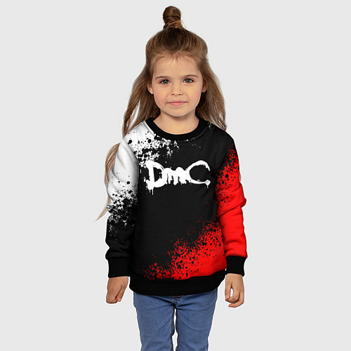 Детский свитшот DEVIL MAY CRY DMC / 3D-Черный – фото 4