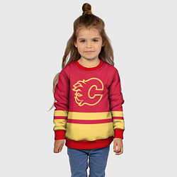 Свитшот детский Калгари Флэймз, цвет: 3D-красный — фото 2
