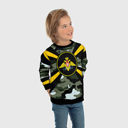 Свитшот детский Войска связи, цвет: 3D-черный — фото 2