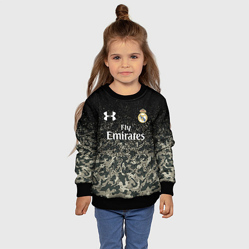 Детский свитшот Real Madrid / 3D-Черный – фото 4