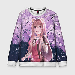 Свитшот детский Восхождение героя щита, цвет: 3D-белый