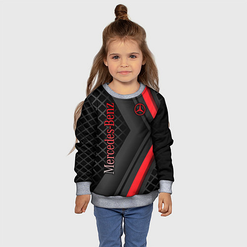 Детский свитшот Mercedes-Benz / 3D-Меланж – фото 4