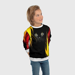 Свитшот детский Грозовой кошак, цвет: 3D-белый — фото 2