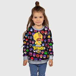 Свитшот детский BRAWL STARS SALLY LEON, цвет: 3D-меланж — фото 2