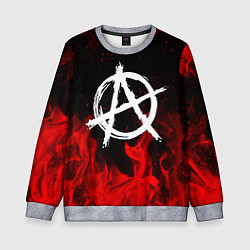 Свитшот детский АНАРХИЯ, цвет: 3D-меланж