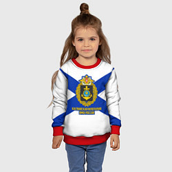 Свитшот детский Каспийская флотилия ВМФ России, цвет: 3D-красный — фото 2