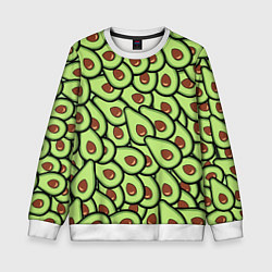 Свитшот детский АВОКАДО, цвет: 3D-белый