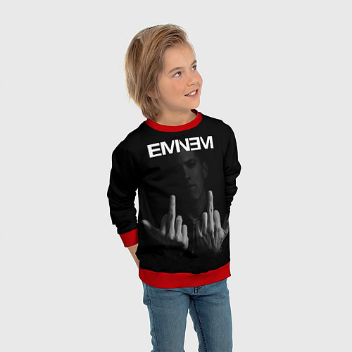 Детский свитшот EMINEM / 3D-Красный – фото 3